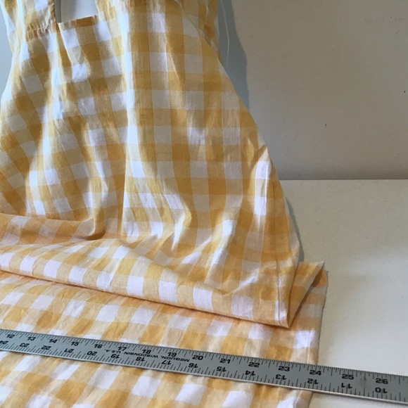 Halter Dress NWT $89 Open Back Yellow White Check NWT - Picture 10 of 10